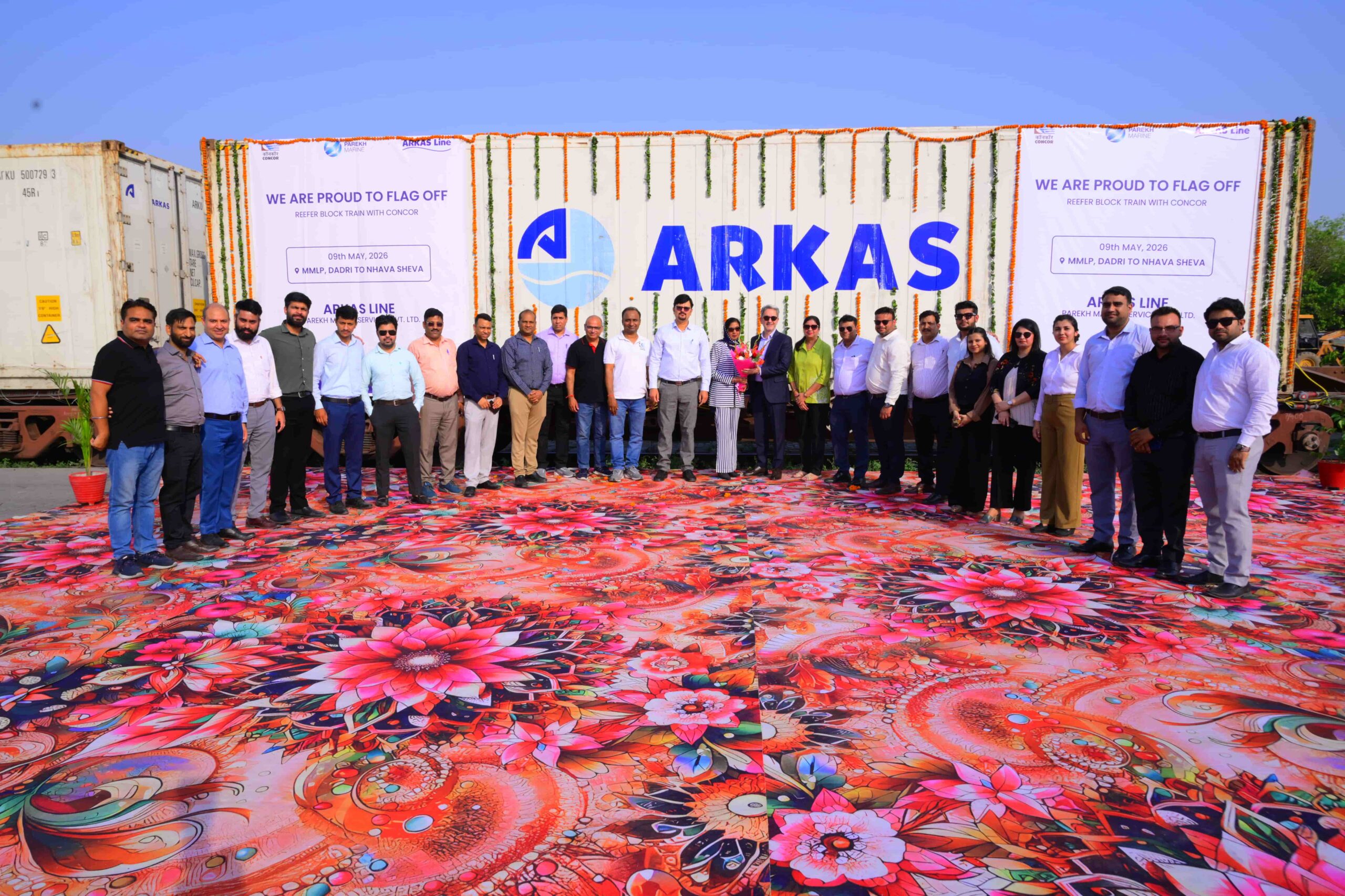Arkas Line and Parekh Marine Successfully Flag Off Three Consecutive Reefer Block Train Movements Across India