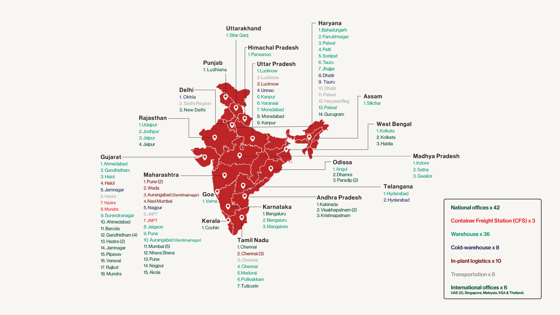 Pan India Presence Map